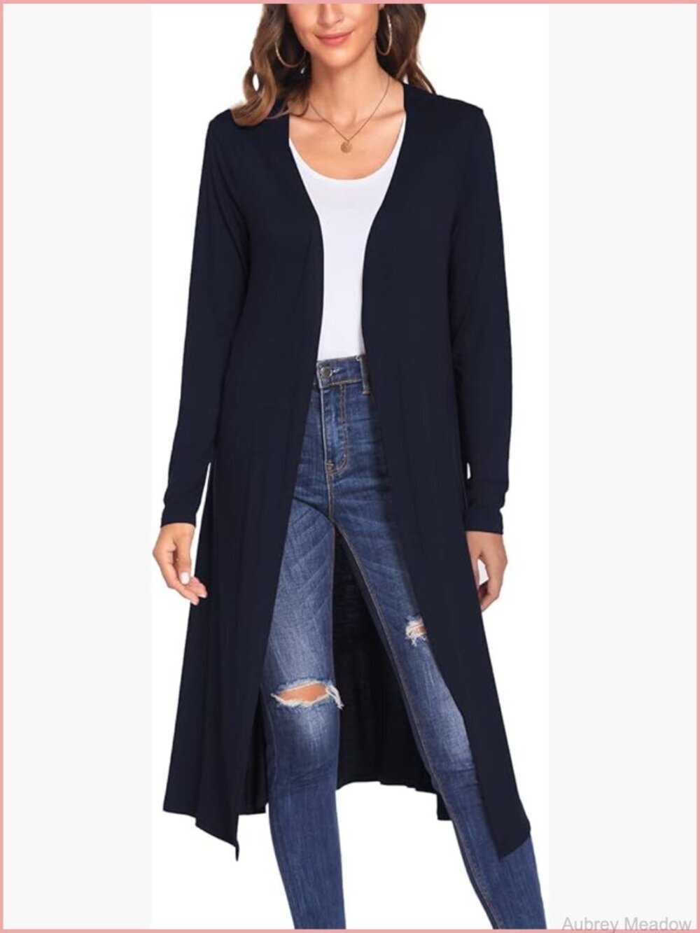 Women Lightweight Long Open Front Maxi Cardigan Duster (S-4XL)